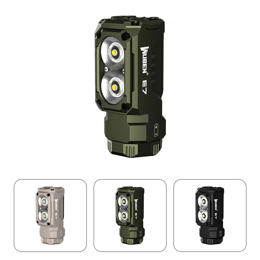 Lanterna EDC multifuncional E7 1800 lúmens