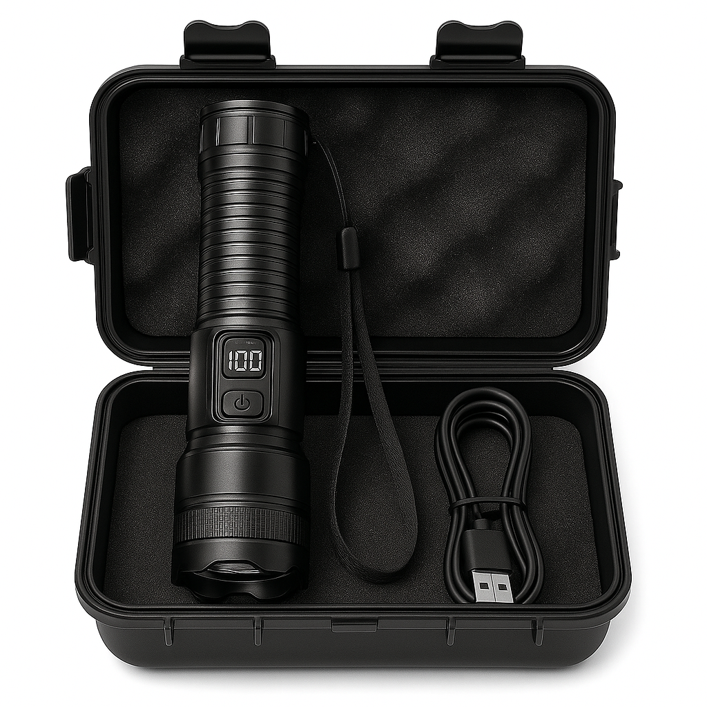 DGR X9000 STRIKE - Titanium Tactical Flashlight